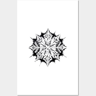 snowflakes pattern Posters and Art